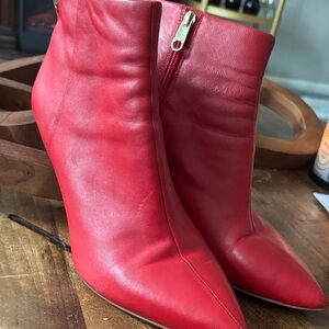 Louise et Cie Red Ankle Booties
